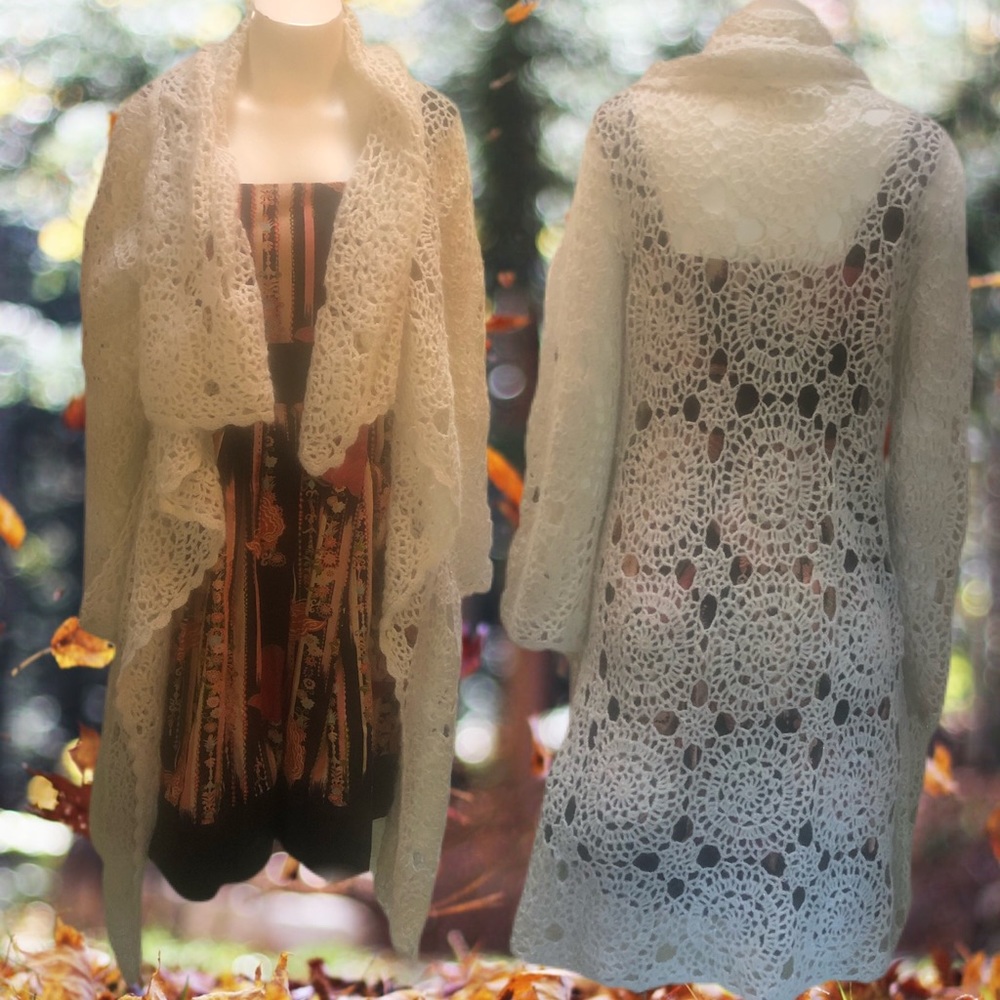 Bebe crochet sweater shawl